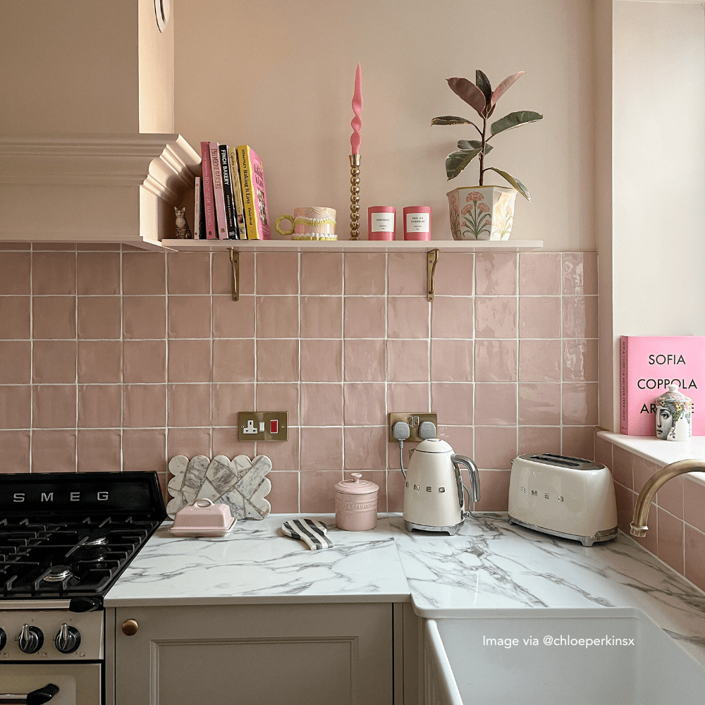 Blush Glazed Square Tile
