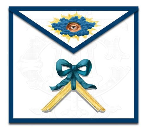Blue Ribbon Masonic Lodge Officers Aprons (Set of 11)