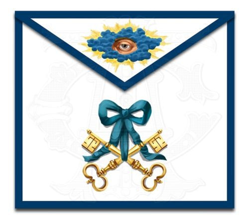 Blue Ribbon Masonic Lodge Officers Aprons (Set of 11)