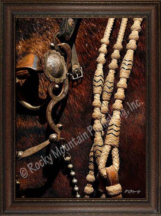 Bridle and Reins ¨C Framed Giclee Canvas by Mitchell Mansanarez