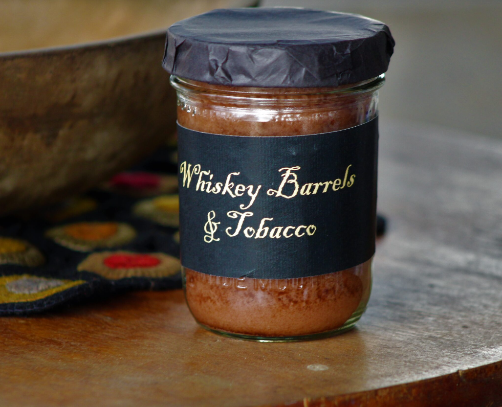 #BLWBT WHISKEY BARRELS & TOBACCO Jar Candle By Black Label Candles