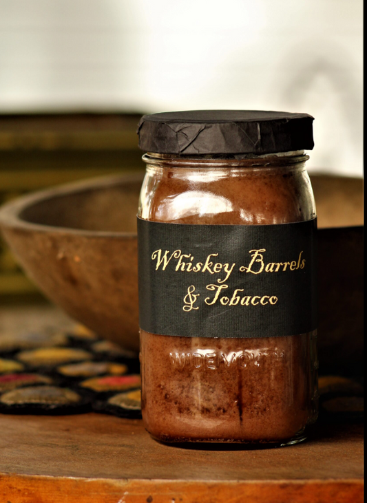 #BLWBT WHISKEY BARRELS & TOBACCO Jar Candle By Black Label Candles