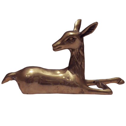 Brass Reclining Deer