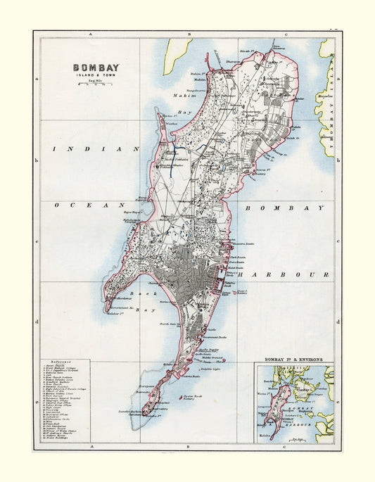 Bombay (Island and Town) Map
