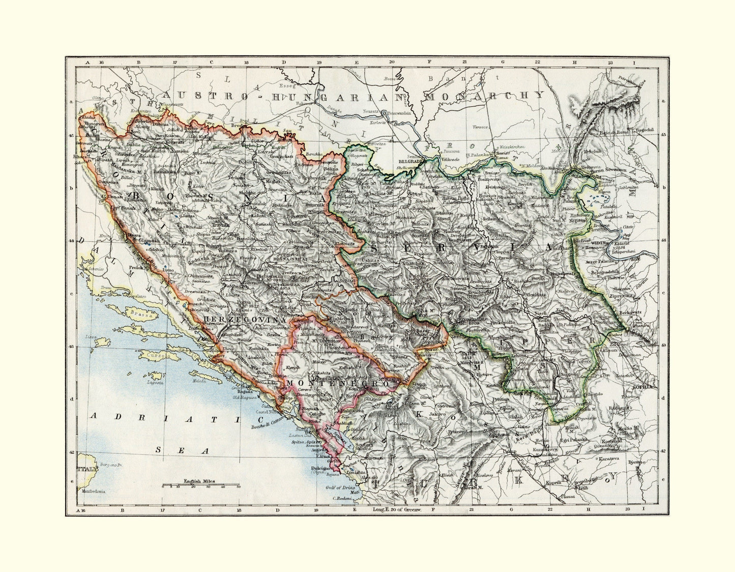 Bosnia, Serbia and Montenegro Map