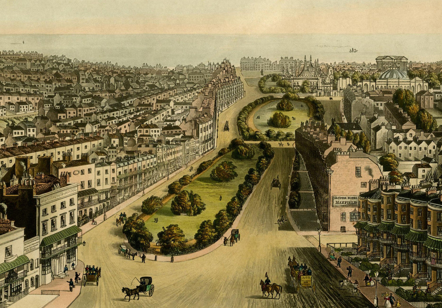Brighton Bird's Eye View Jigsaw Puzzle - 1000 Pieces, Antique 1839 Map Design